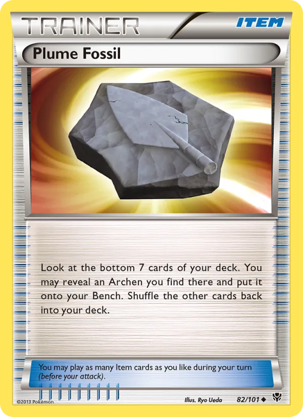 Plume Fossil card from Plasma Blast, number 82/101
