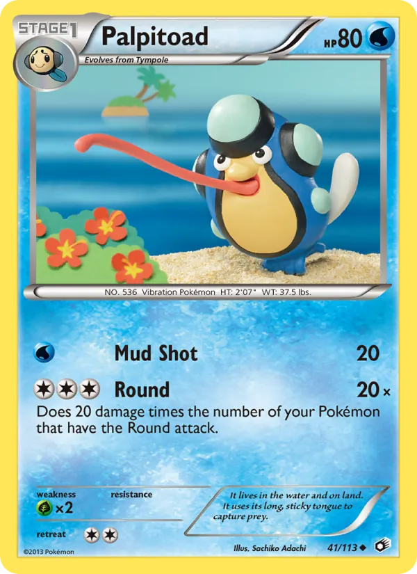 Palpitoad card from Legendary Treasures, number 41/113