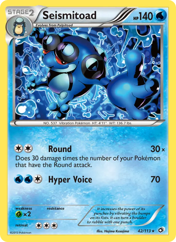 Seismitoad card from Legendary Treasures, number 42/113