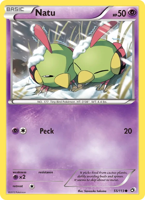 Natu card from Legendary Treasures, number 55/113