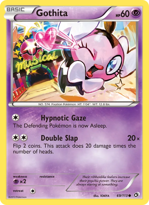 Gothita card from Legendary Treasures, number 69/113
