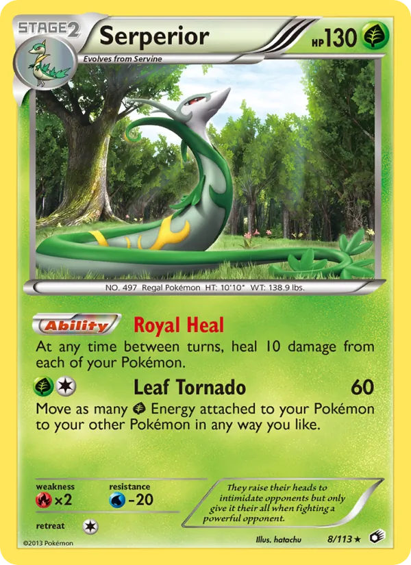Serperior card from Legendary Treasures, number 8/113