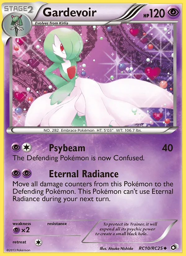 Gardevoir card from Legendary Treasures, number RC10/113