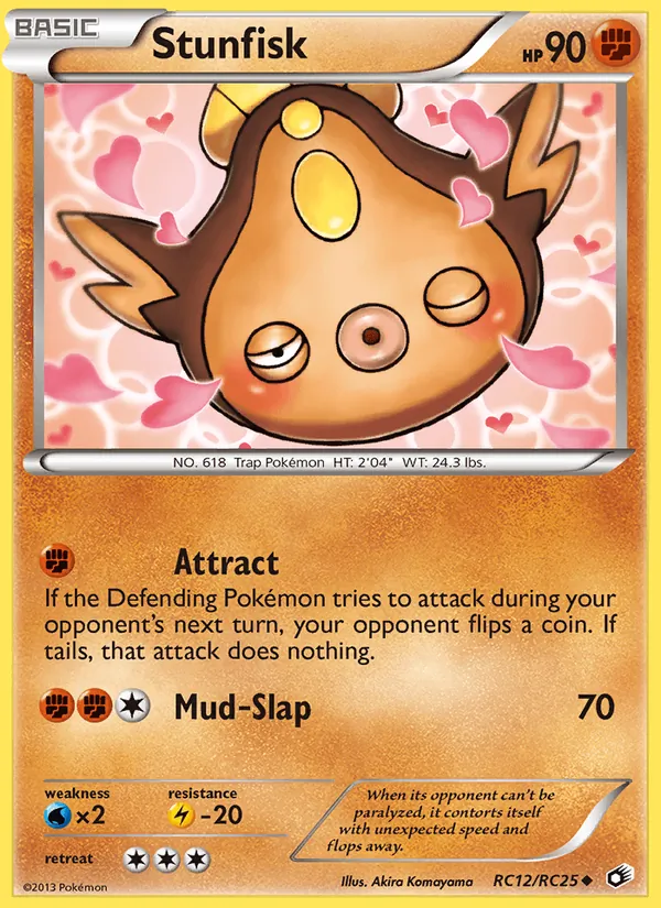 Stunfisk card from Legendary Treasures, number RC12/113