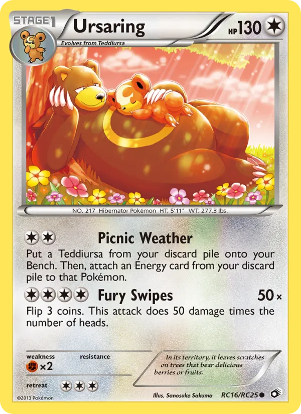 Ursaring card from Legendary Treasures, number RC16/113