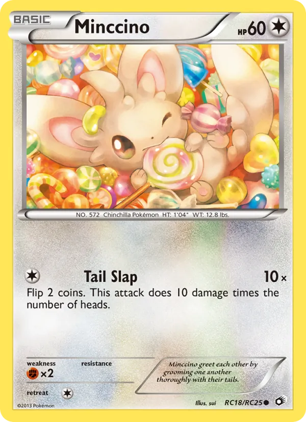 Minccino card from Legendary Treasures, number RC18/113