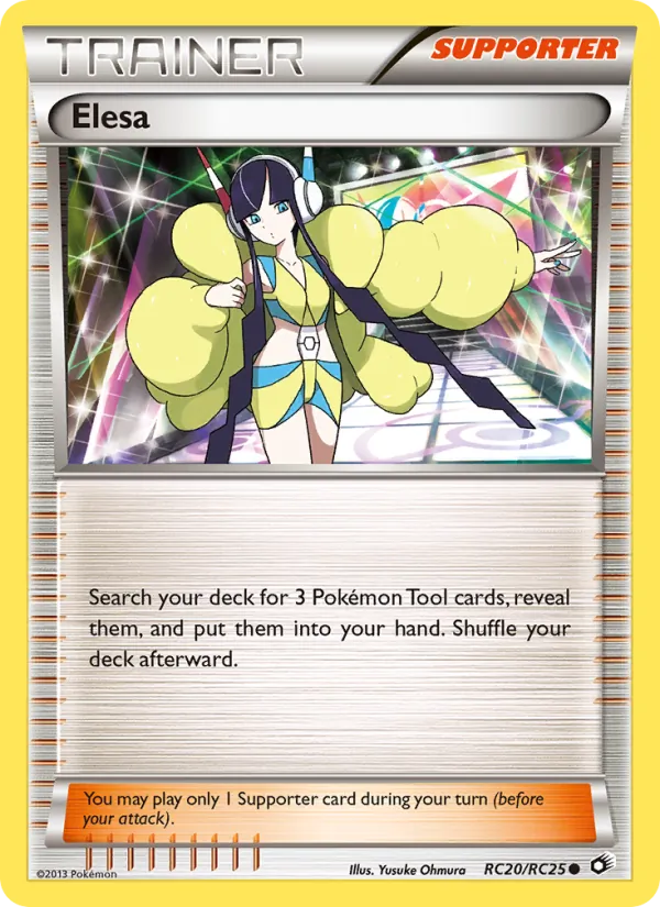 Elesa card from Legendary Treasures, number RC20/113