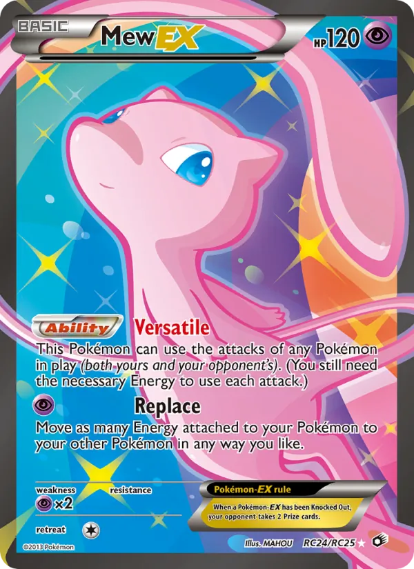 Mew-EX card from Legendary Treasures, number RC24/113