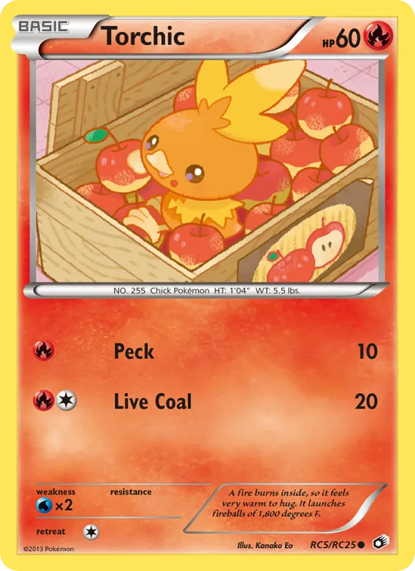 Torchic card from Legendary Treasures, number RC5/113