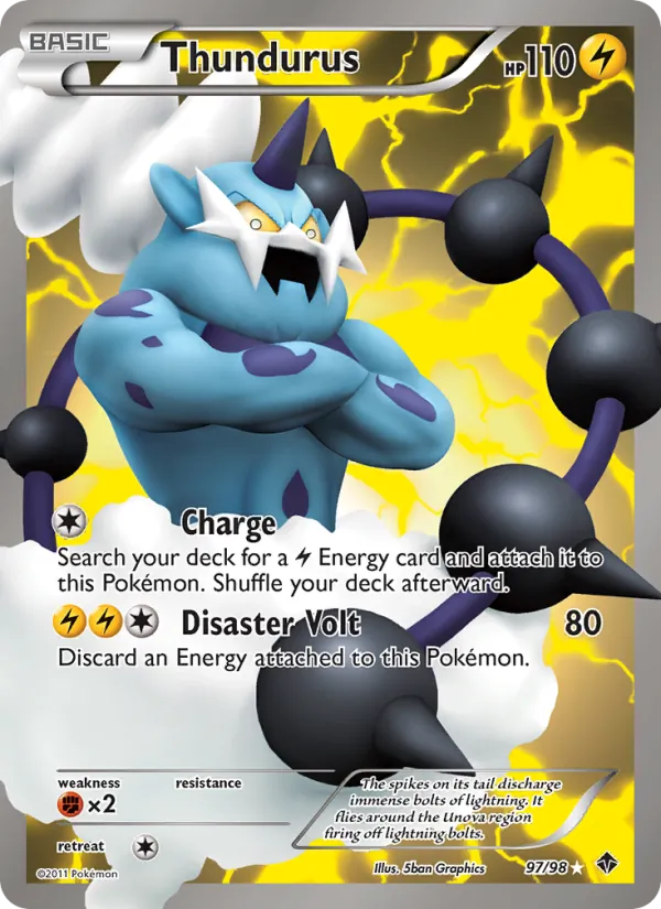 Kartu Thundurus dari Emerging Powers, nomor 97/98