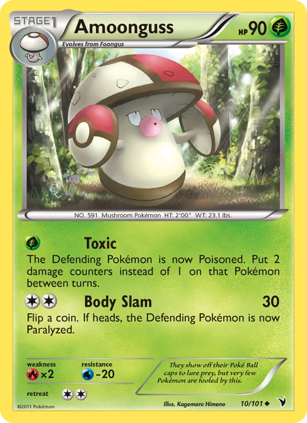 Kartu Amoonguss dari Noble Victories, nomor 10/101