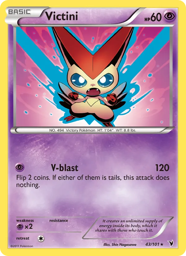 Victini card from Noble Victories, number 43/101