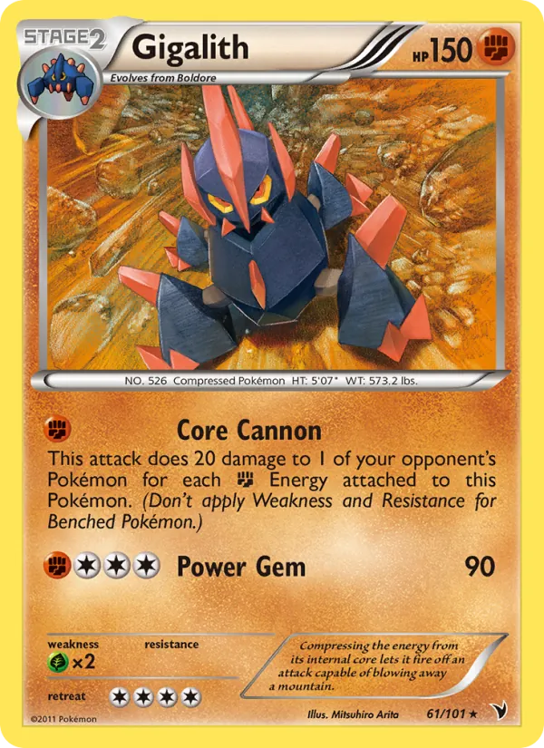 Kartu Gigalith dari Noble Victories, nomor 61/101