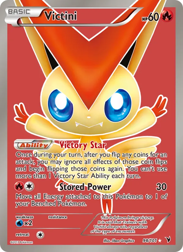 Kartu Victini dari Noble Victories, nomor 98/101