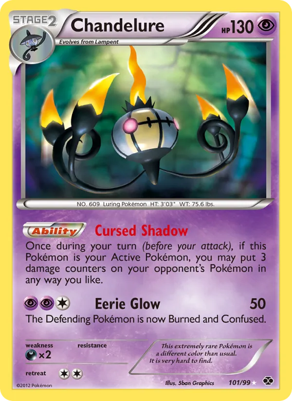 Chandelure card from Next Destinies, number 101/99