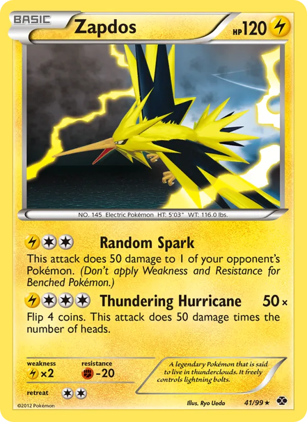 Kaart Zapdos uit Next Destinies, nummer 41/99