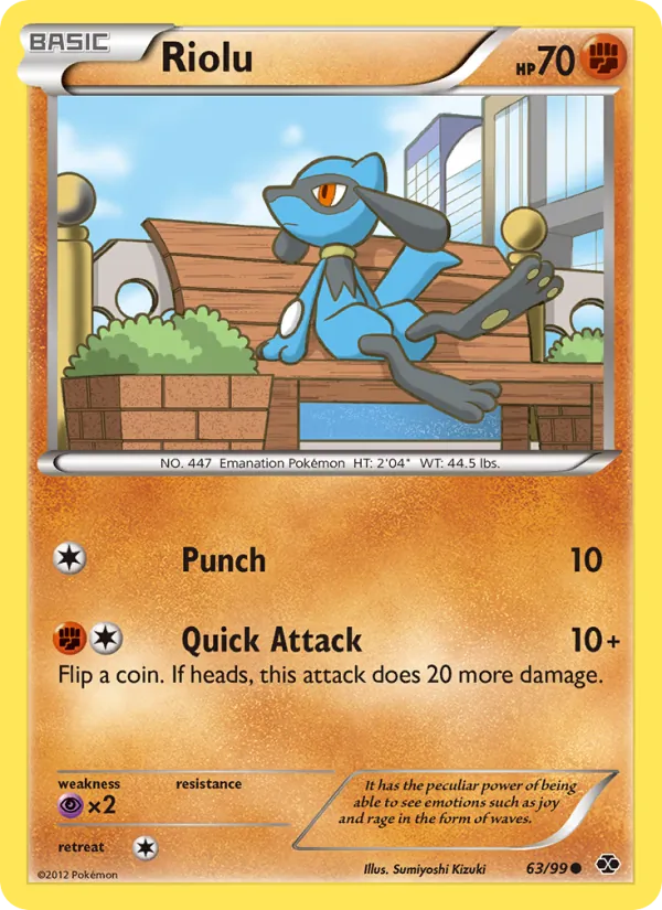 Kartu Riolu dari Next Destinies, nomor 63/99