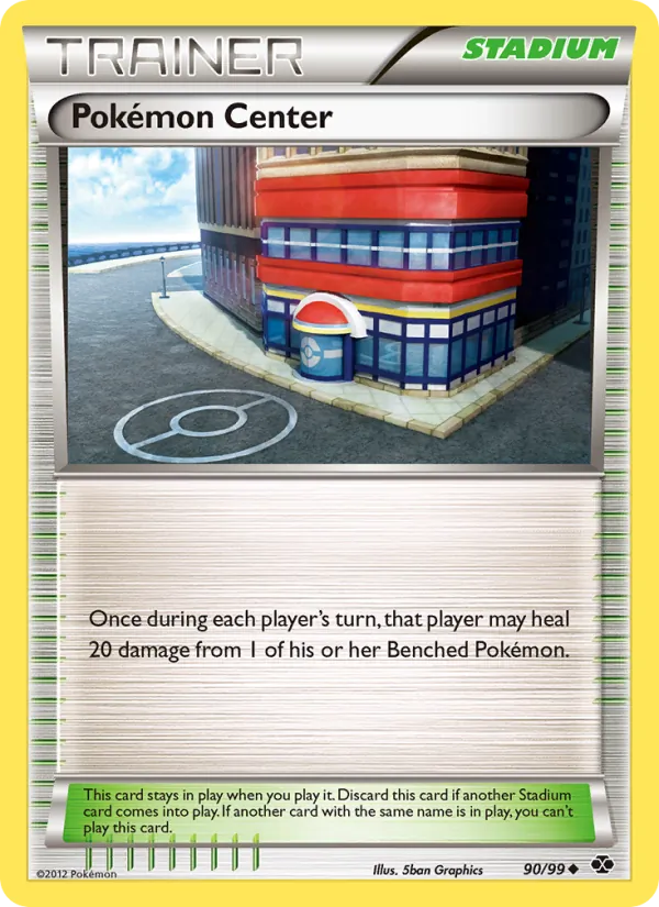Kaart Pokémon Center uit Next Destinies, nummer 90/99