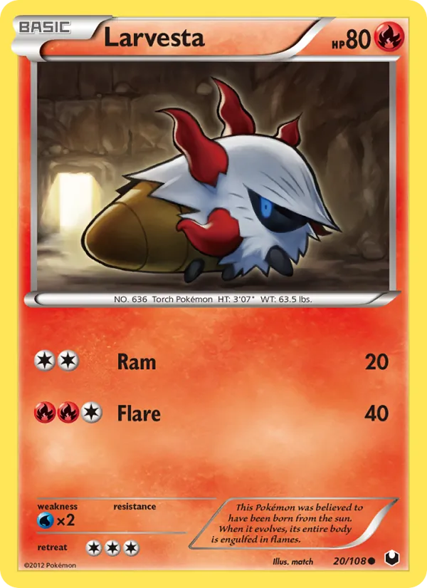 Kaart Larvesta uit Dark Explorers, nummer 20/108