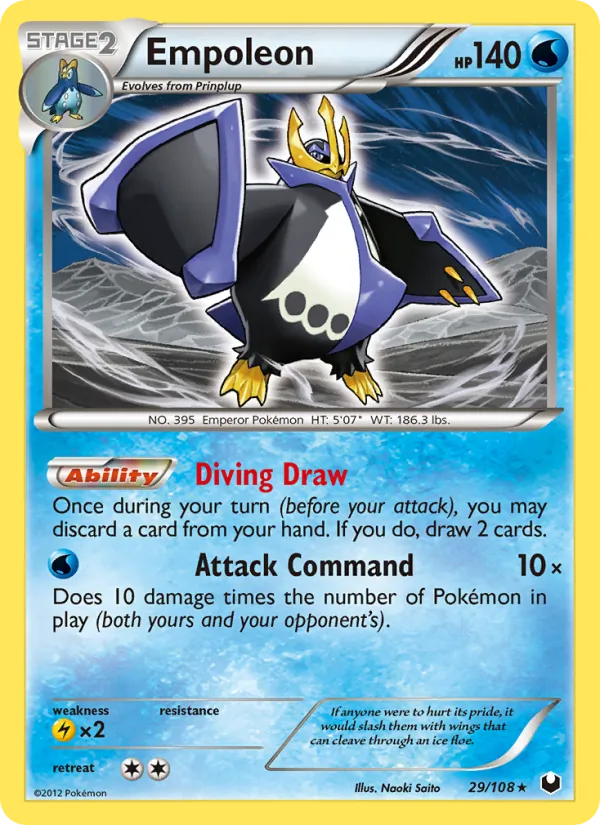 Kaart Empoleon uit Dark Explorers, nummer 29/108