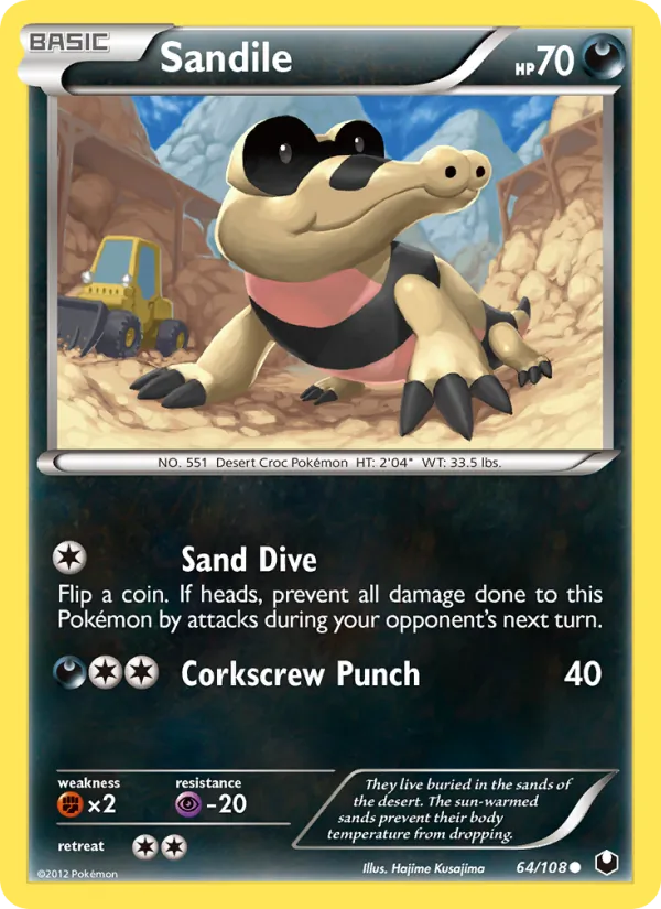 Kartu Sandile dari Dark Explorers, nomor 64/108