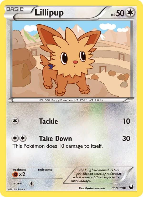 Kaart Lillipup uit Dark Explorers, nummer 86/108