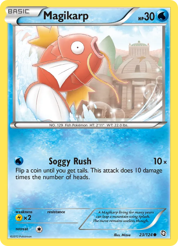 Kartu Magikarp dari Dragons Exalted, nomor 23/124