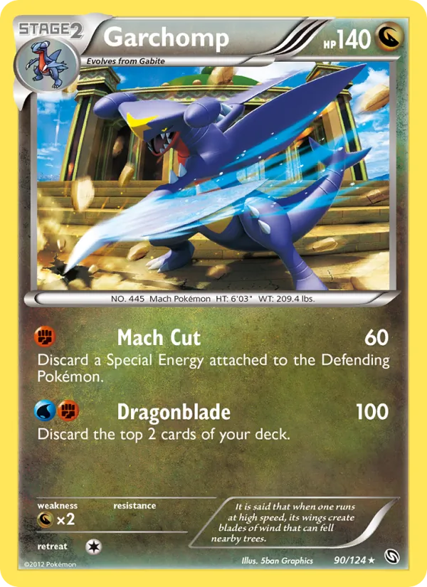 Kaart Garchomp uit Dragons Exalted, nummer 90/124