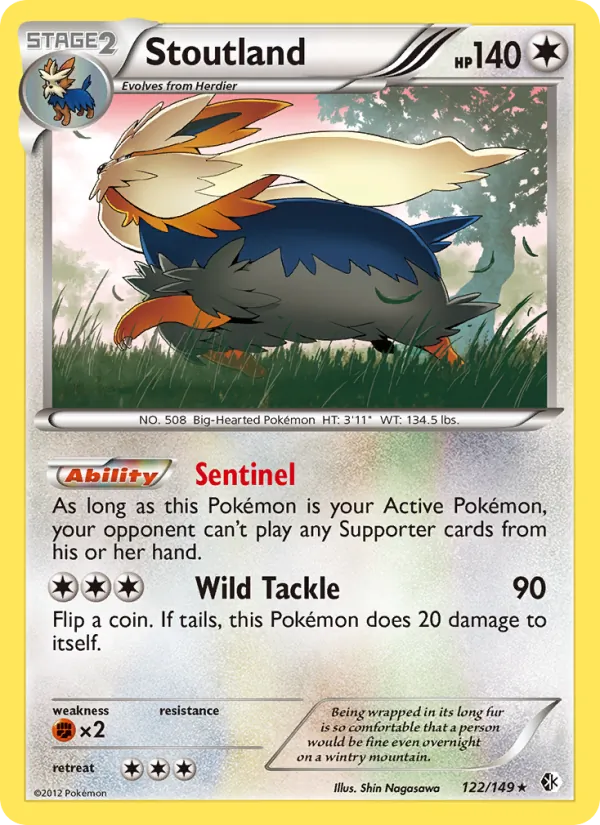 Stoutland card from Boundaries Crossed, number 122/149