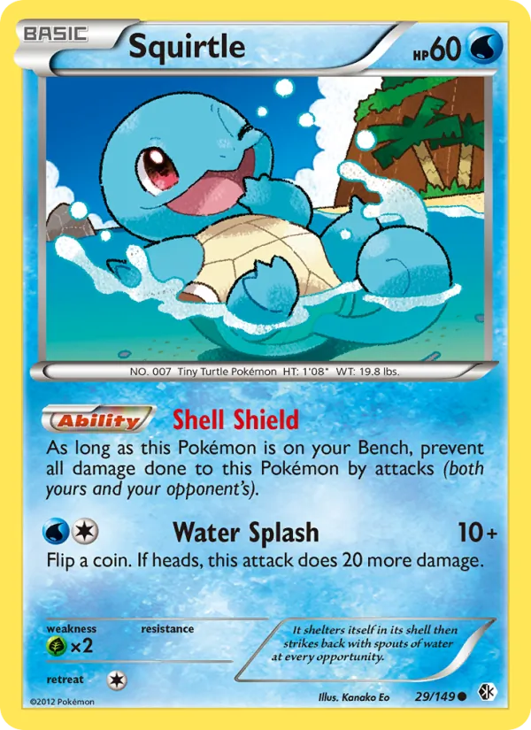 Kaart Squirtle uit Boundaries Crossed, nummer 29/149