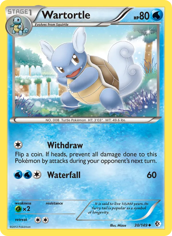 Kaart Wartortle uit Boundaries Crossed, nummer 30/149