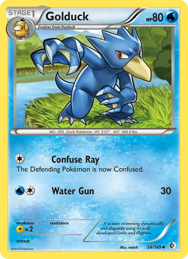 Kaart Golduck uit Boundaries Crossed, nummer 34/149
