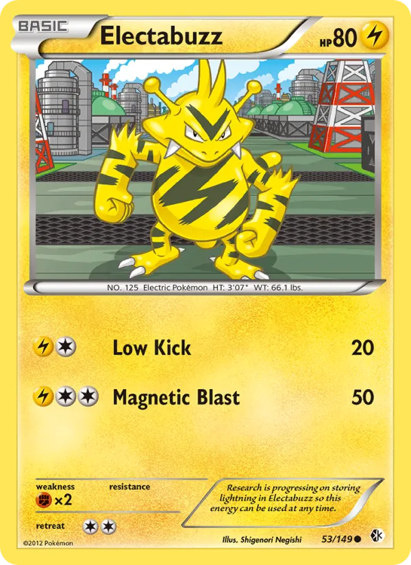 Kaart Electabuzz uit Boundaries Crossed, nummer 53/149
