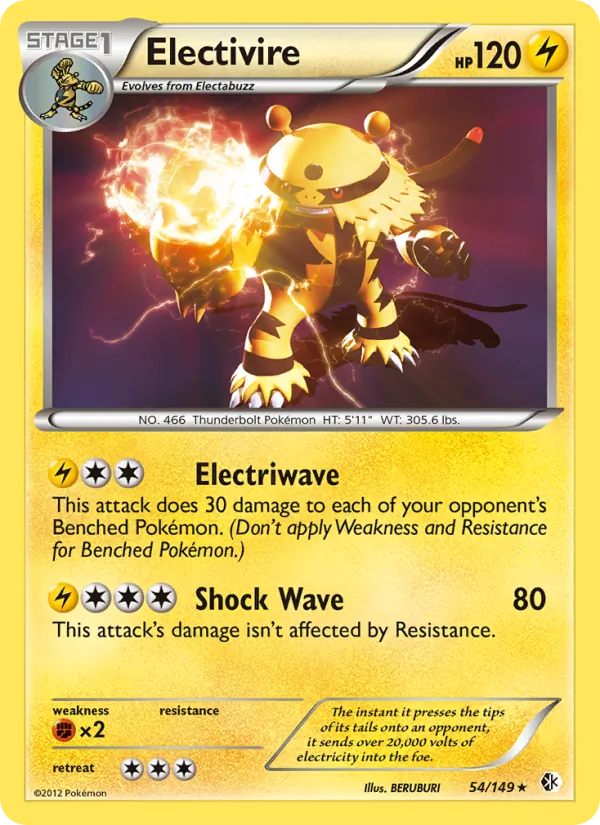 Kaart Electivire uit Boundaries Crossed, nummer 54/149