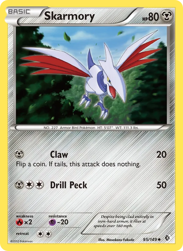 Kartu Skarmory dari Boundaries Crossed, nomor 95/149