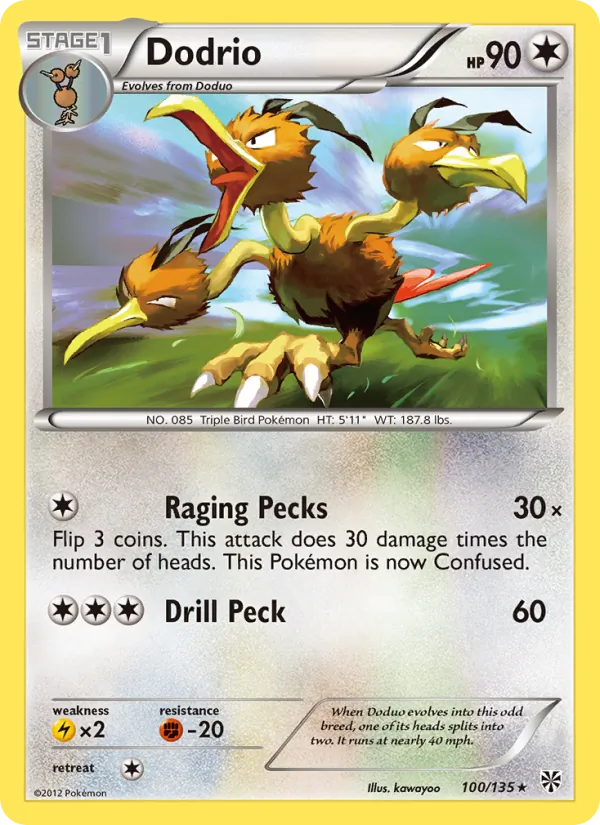 Kartu Dodrio dari Plasma Storm, nomor 100/135