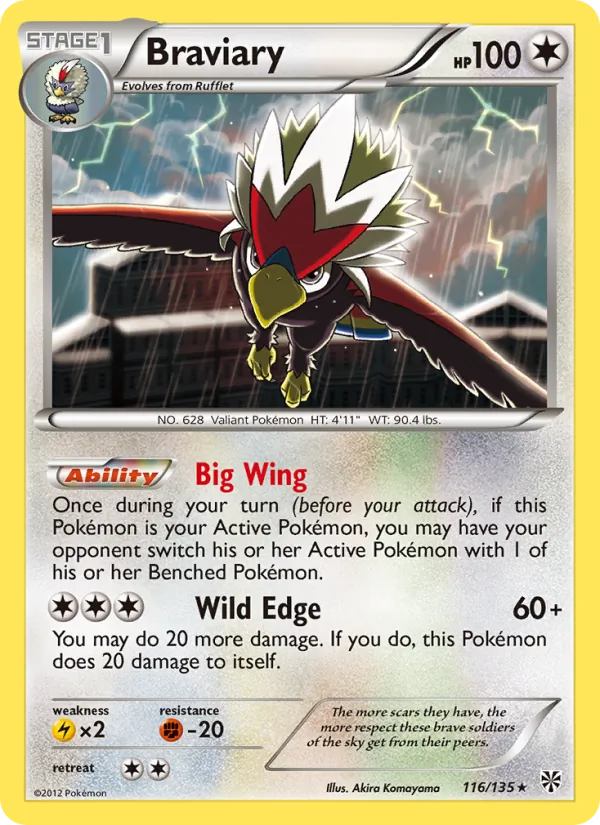 Kaart Braviary uit Plasma Storm, nummer 116/135