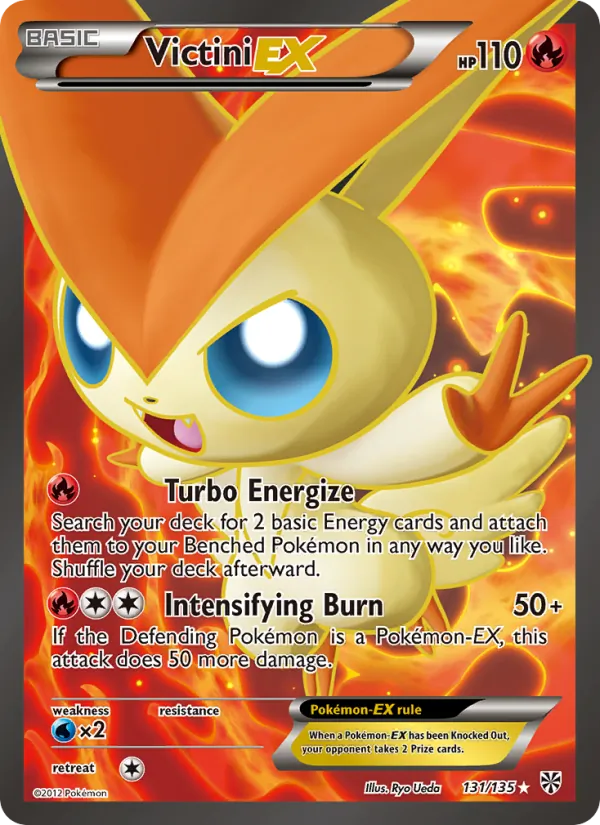 Kartu Victini-EX dari Plasma Storm, nomor 131/135