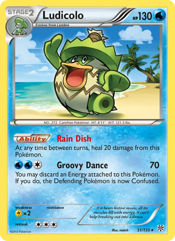 Kaart Ludicolo uit Plasma Storm, nummer 31/135