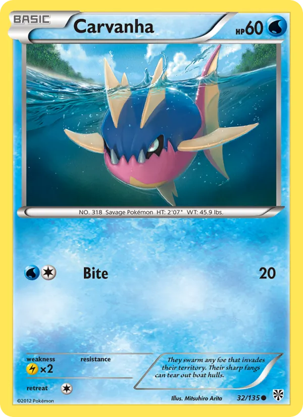 Kaart Carvanha uit Plasma Storm, nummer 32/135