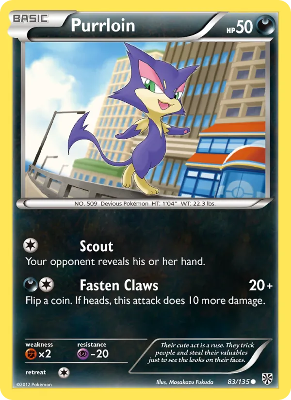 Kartu Purrloin dari Plasma Storm, nomor 83/135