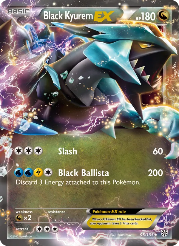 Black Kyurem-EX card from Plasma Storm, number 95/135
