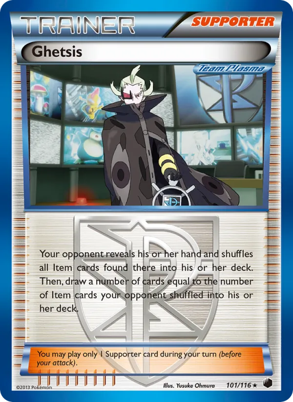 Ghetsis card from Plasma Freeze, number 101/116