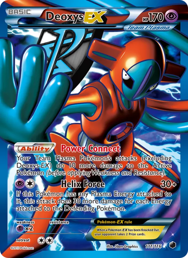 Deoxys-EX card from Plasma Freeze, number 111/116