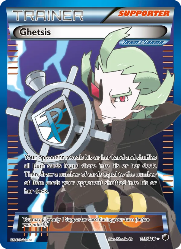 Ghetsis card from Plasma Freeze, number 115/116