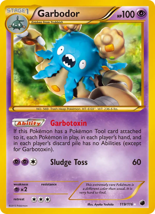 Garbodor card from Plasma Freeze, number 119/116