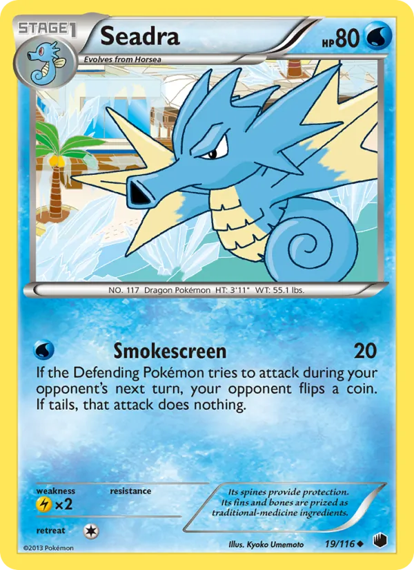 Seadra card from Plasma Freeze, number 19/116