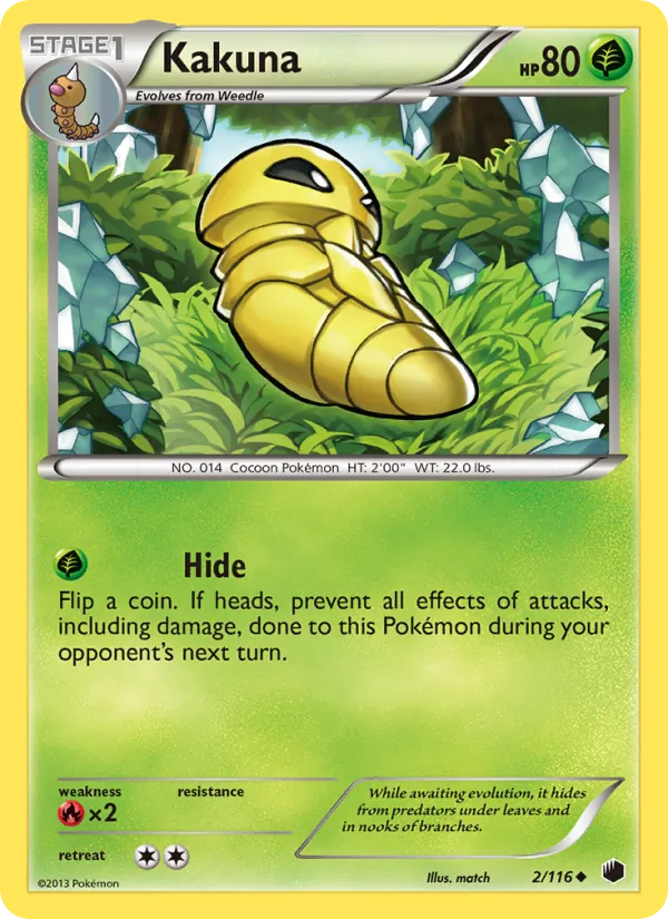 Kakuna card from Plasma Freeze, number 2/116