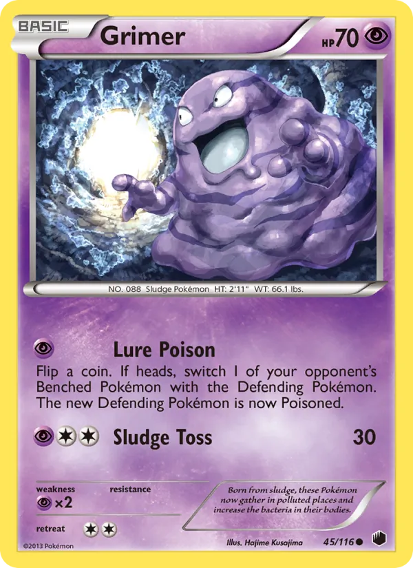 Grimer card from Plasma Freeze, number 45/116