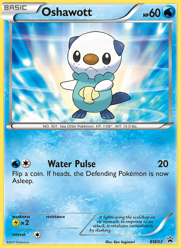 Kartu Oshawott dari BW Black Star Promos, nomor BW03/101